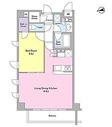 CITYCURRENT代官山 1LDKの間取図画像