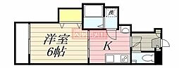 東武ハイライン高輪 1Kの間取図画像