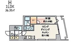 品川区西五反田5丁目マンション 1LDKの間取図画像