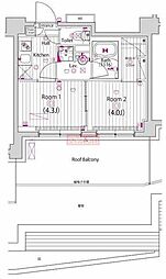 ガーラ・プレシャス練馬 2Kの間取図画像