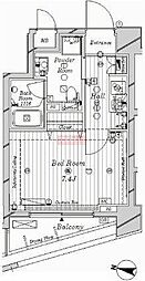 メインステージ中目黒 1Kの間取図画像