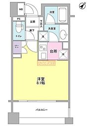 アルス恵比寿メイクス 1Kの間取図画像