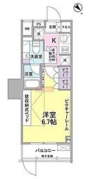 SIL西五反田 1Kの間取図画像