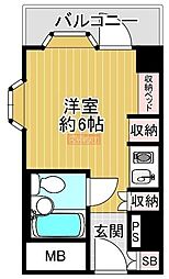 インペリアル南麻布サテライト ワンルームの間取図画像