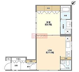 FKDaikanyama 1LDKの間取図画像