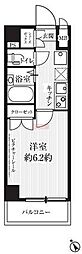 HF武蔵小山レジデンス 1Kの間取図画像