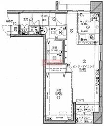 スカーラ武蔵小山 1LDKの間取図画像
