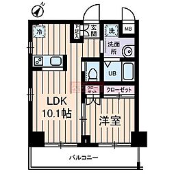 プレデパルク3 1LDKの間取図画像