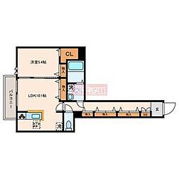 ドムス北沢 1LDKの間取図画像