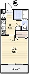 ラルーチェ明大前 1Kの間取図画像