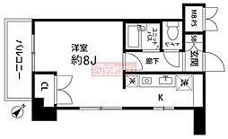 ルーブル西五反田 ワンルームの間取図画像