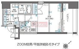 ZOOM目黒 ワンルームの間取図画像