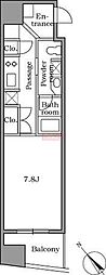 レジディア恵比寿2 1Kの間取図画像