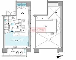 PRIMEURBANシバウラロフト 1LDKの間取図画像