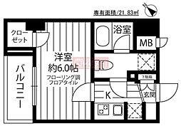 エクシム西巣鴨 1Kの間取図画像