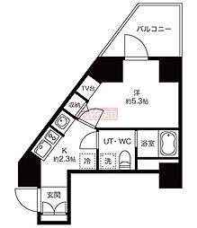 ID西五反田 1Kの間取図画像