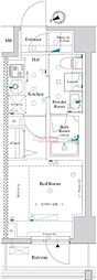 アクサスレジデンス目黒東 1Kの間取図画像