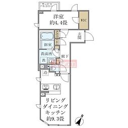 COMPOSITE高輪 1LDKの間取図画像