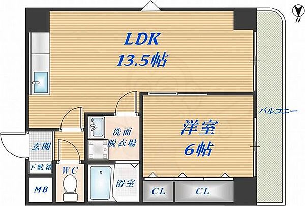 大阪府大阪市東成区大今里南５丁目(賃貸マンション1LDK・8階・35.42㎡)の写真 その2