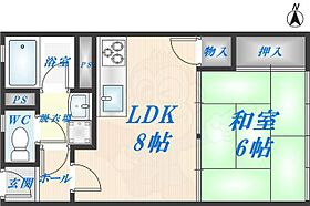 大阪府東大阪市高井田本通３丁目（賃貸マンション1LDK・4階・32.40㎡） その2