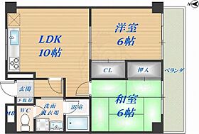 エルメゾン小阪  ｜ 大阪府東大阪市御厨栄町１丁目（賃貸マンション2LDK・2階・50.62㎡） その2