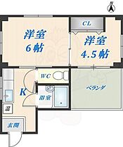 大宝八戸ノ里マンション  ｜ 大阪府東大阪市御厨南２丁目（賃貸マンション2K・4階・30.00㎡） その2