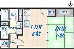 ダイワ高井田ビル 1LDKの間取図画像
