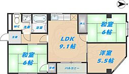 ホワイトサンコート三ノ瀬 3LDKの間取図画像