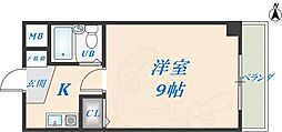 スカイリバー上小阪 1Kの間取図画像