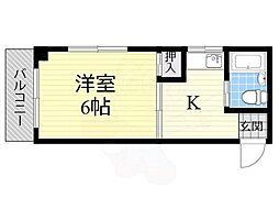 サングランテ永和 1Kの間取図画像