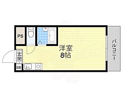 アミティ近大通り ワンルームの間取図画像