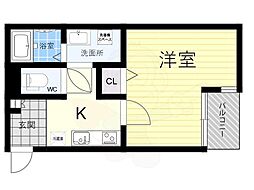 ノイヴェル長瀬 1Kの間取図画像