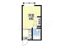ロイヤル俊徳2 1Kの間取図画像