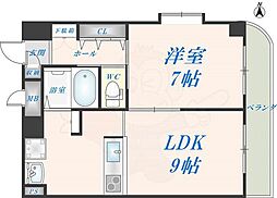ルヴェール光陽 1LDKの間取図画像