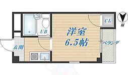 大智マンションランド布施 1Kの間取図画像