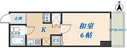 グランブール鳥居本 1Kの間取図画像