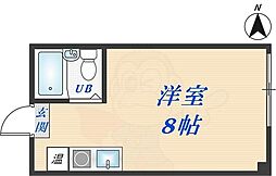 ユーケンビル2 ワンルームの間取図画像