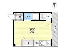 プチハイム栄町 ワンルームの間取図画像