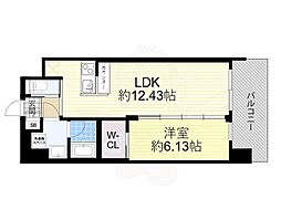 プレジオ永和ASIAN 1LDKの間取図画像