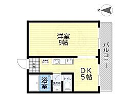 カーサコモダ 1DKの間取図画像