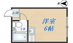 小路東ハイツ2 ワンルームの間取図画像