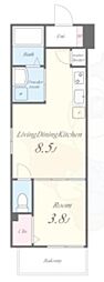 NEOSION 1LDKの間取図画像