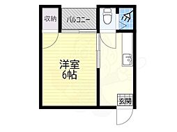 ロフティ1番館 1Kの間取図画像