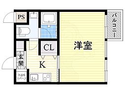 GROOVE城東 1Kの間取図画像