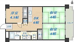 エステマール弥刀 3DKの間取図画像