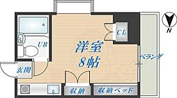 グローリア高井田 ワンルームの間取図画像