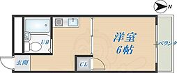 シャトーエソール 1Kの間取図画像