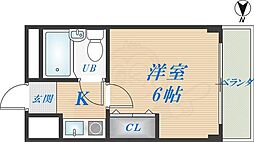 ロイヤルマンション 1Kの間取図画像