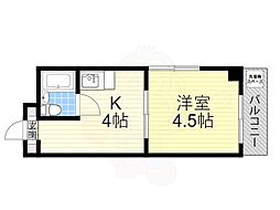 ロイヤル小路 1Kの間取図画像
