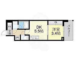 Grand Luce 1DKの間取図画像